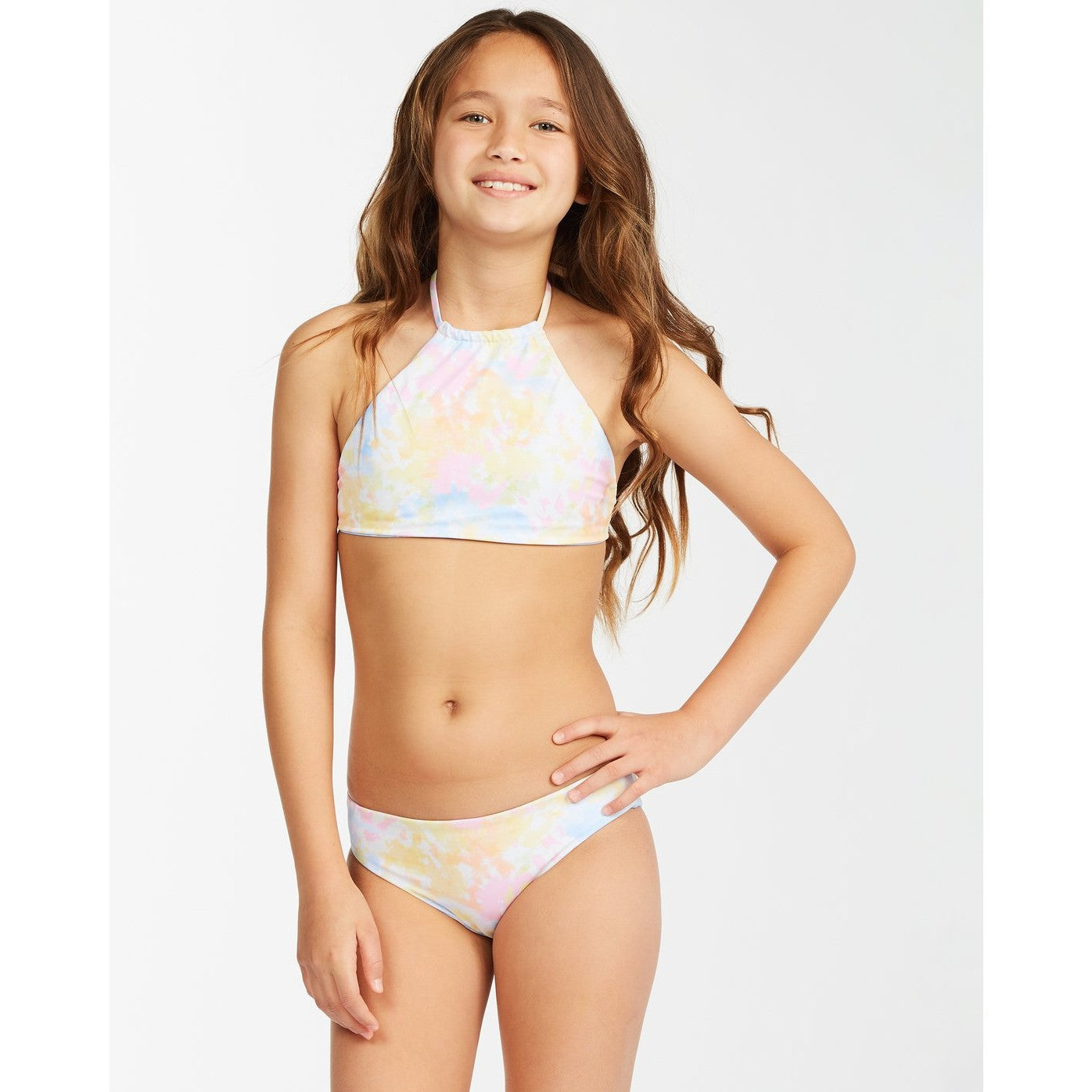 Billabong Rainbow Reversible High Neck Bikini Set - Women's Swimwear for Beach, Pool & Summer Vacation
