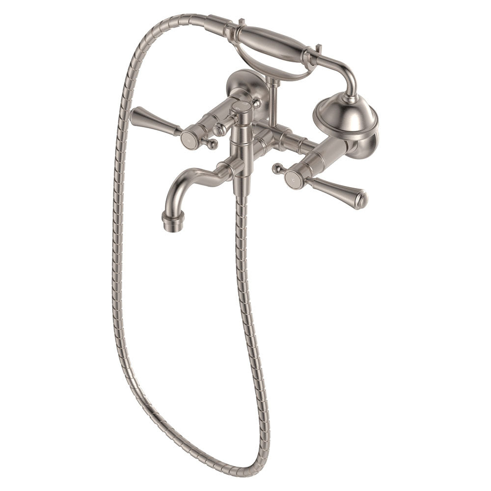 Fienza 339105 Lillian Lever Exposed Bathroom Faucet Set with Hand Shower, Brushed Nickel Finish - Perfect for Modern Bathroom Renovations and Spa-Like Showers
