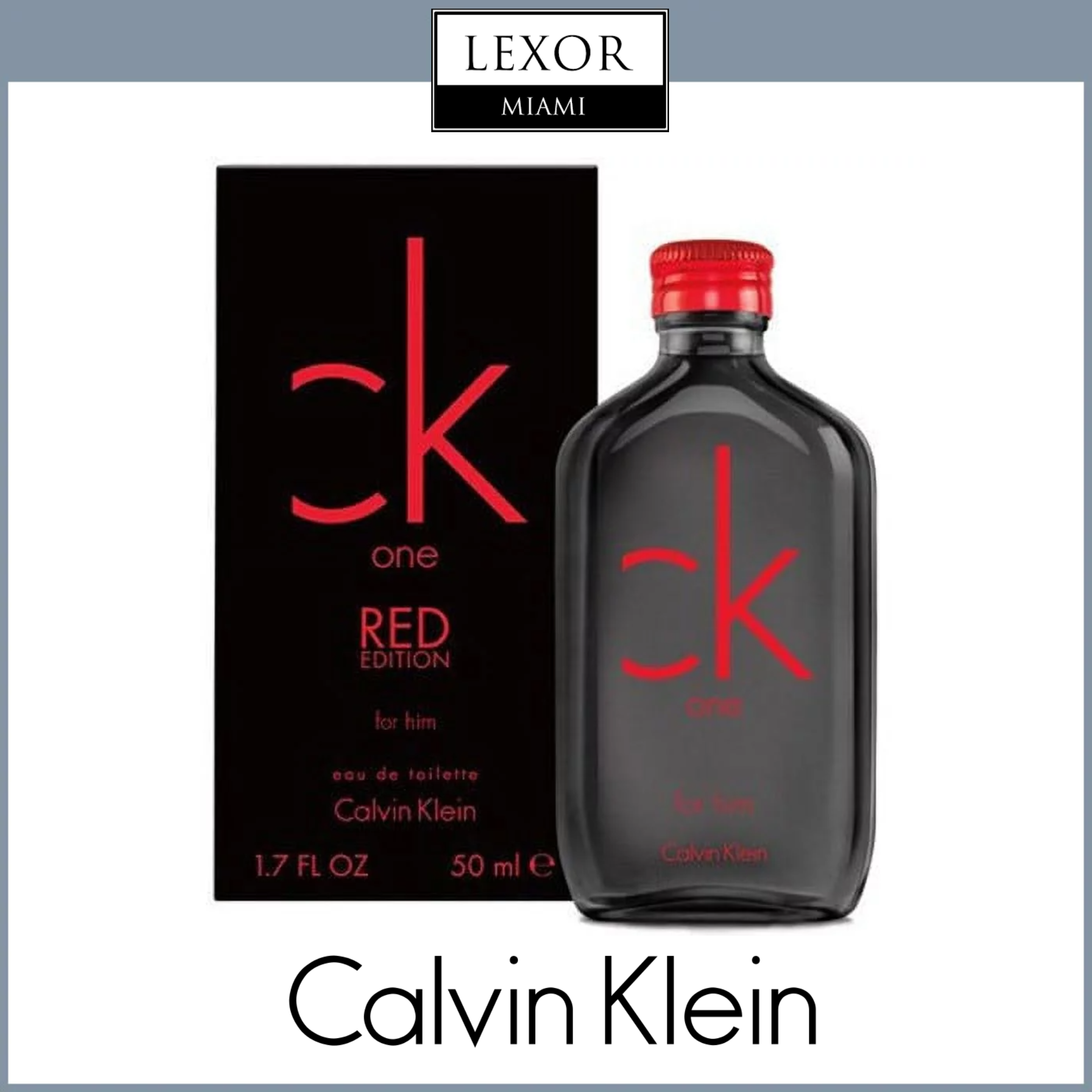 Calvin Klein One Red 1.7 Oz Eau de Toilette Spray for Men - Fresh Citrus Aromatic Cologne for Day & Night Wear, Work, Date & Special Occasions