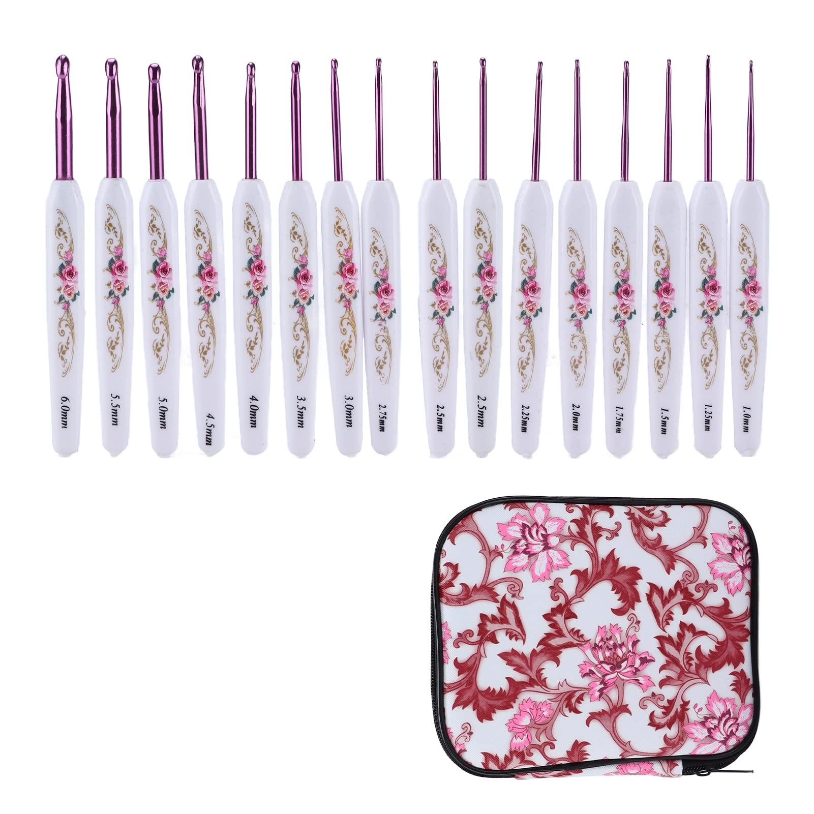 Premium Ergonomic Crochet Hooks Set with Comfort Grip - 12-Piece DIY Knitting Tools Kit for Beginners & Enthusiasts - Handicraft, Yarn Projects, Amigurumi Making (Pink) - Perfect for Home Crafting, Gift Making & Stress Relief
