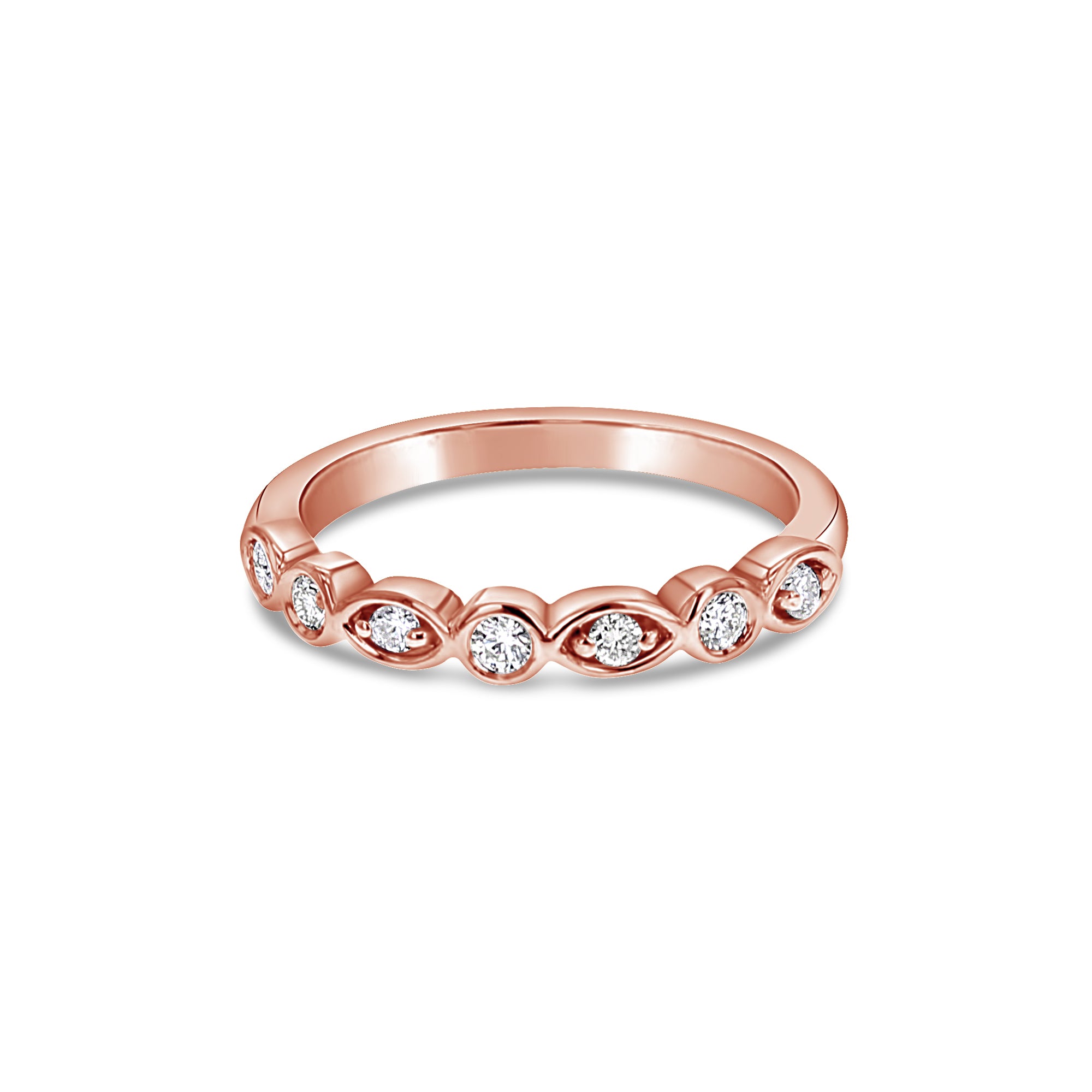 Antique Style Diamond Ring .14cttw in 14K White, Rose, or Yellow Gold - Elegant Vintage Jewelry for Engagement, Wedding, Anniversary & Special Occasions