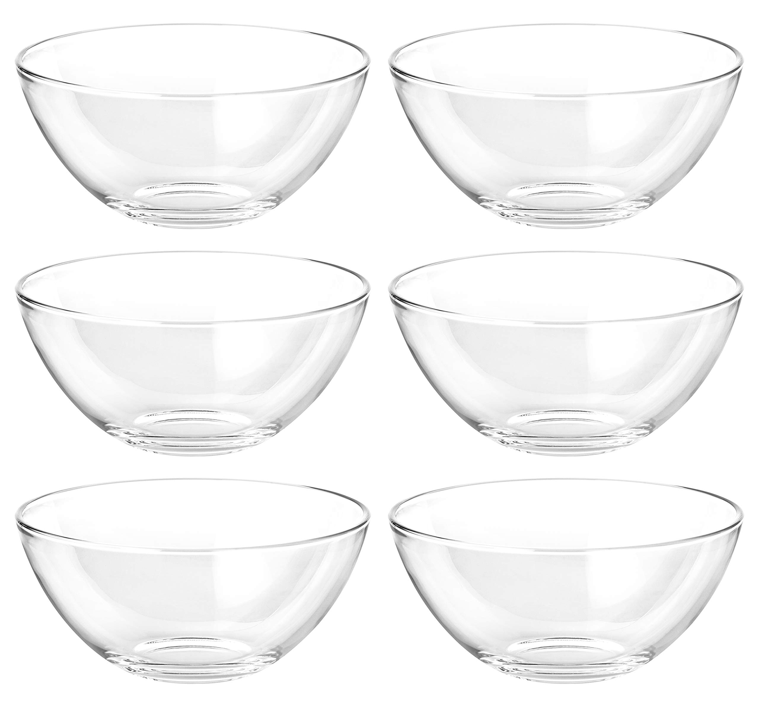 Barski Premium 6-Piece Small Glass Bowls Set - 5.3