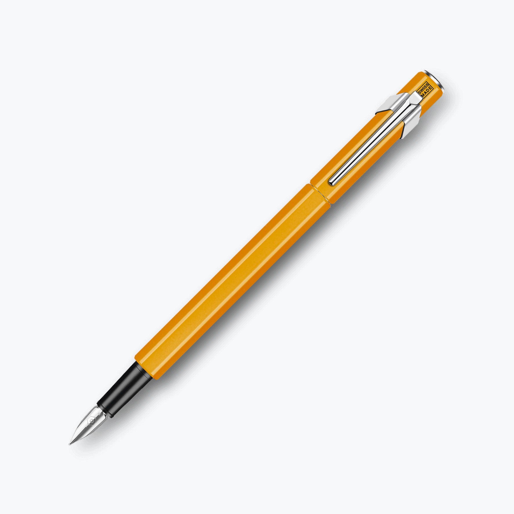 Caran d'Ache 849 Classic Fountain Pen - Fluo Orange | Premium Writing Instrument for Professionals & Collectors | Perfect for Office, Gifts & Calligraphy