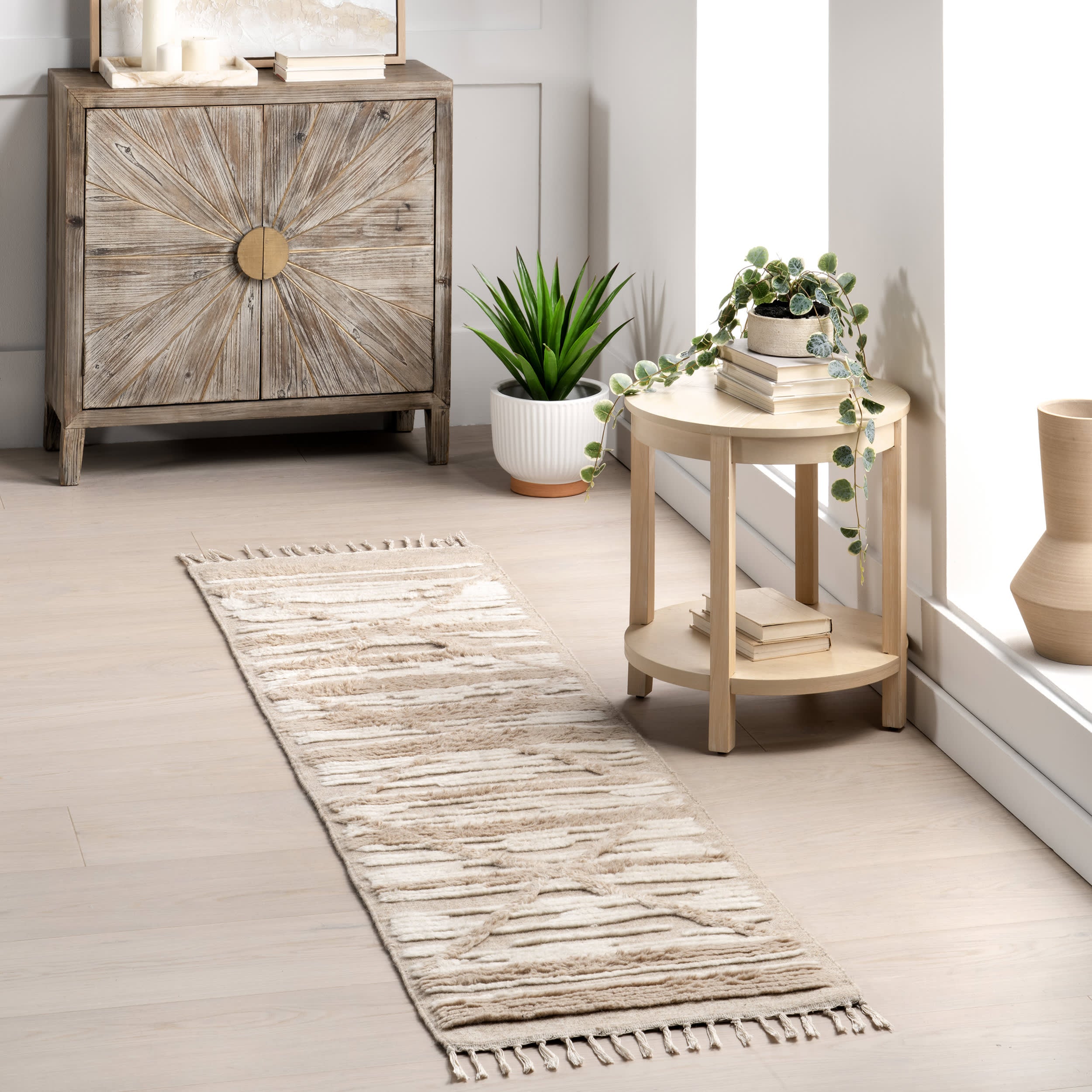 Bing Shag Rug | Soft Beige Shaggy Area Rug for Living Room, Bedroom & Nursery | Plush & Cozy Home Decor