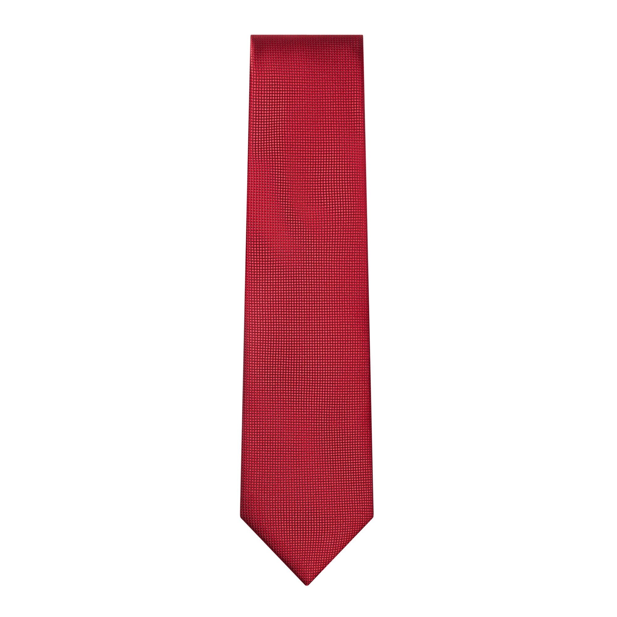 LANVIN Luxury Silk Necktie for Men - Classic Red Formal Tie for Business, Weddings & Special Occasions