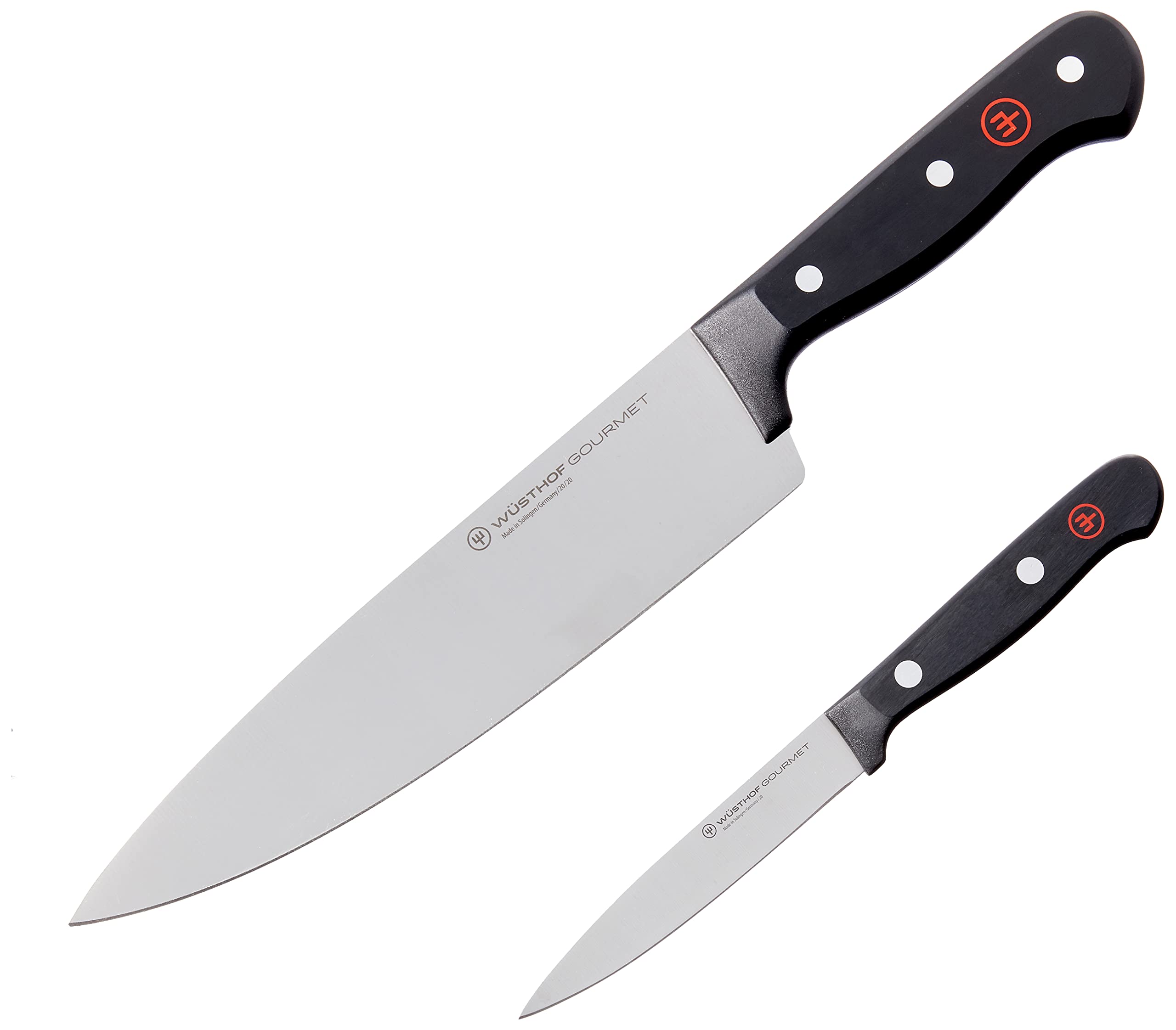 WÜSTHOF Gourmet 2-Piece Chef's Knife Set - High-Quality German Kitchen Knives for Professional Chefs & Home Cooking - Perfect for Chopping, Slicing & Dicing Vegetables, Meat & Herbs