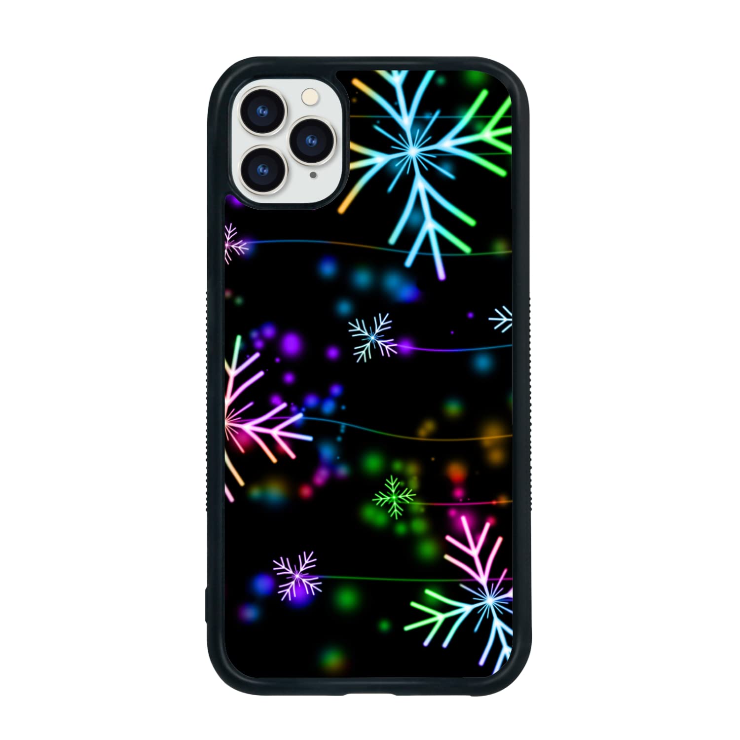 Festive Christmas Snow iPhone 11 Pro Max Case - Shockproof Protective Cute Holiday Design Cover for Women, Men & Kids | Perfect Gift for Christmas Parties & Winter Celebrations (6.5 Inch, Black)