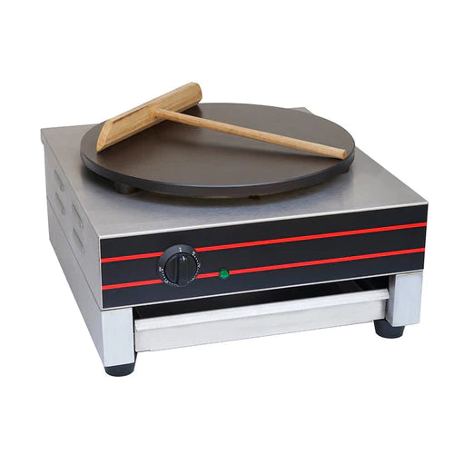 Cookline CM 1 16 Electric Single Cast Iron Crepe Maker - 240V Professional Crepe Machine for Home & Commercial Use - Perfect for Breakfast, Desserts & French Cuisine