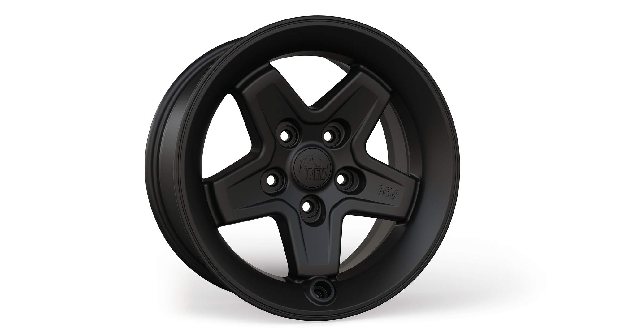 AEV Pintler Matte Black Wheels for 2018-2025 Jeep Wrangler JL & Gladiator JT - Off-Road & Street Driving Replacement Rims
