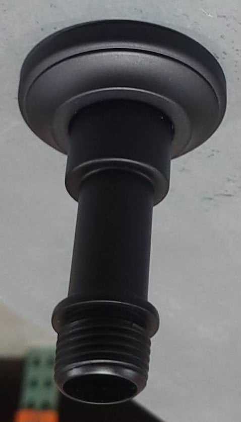 Universal Vertical Shower Arm and Flange - Matte Black Finish for Bathroom Renovation | Durable Brass Construction for Modern & Traditional Showers | Perfect for Wall-Mount Showerhead Installation