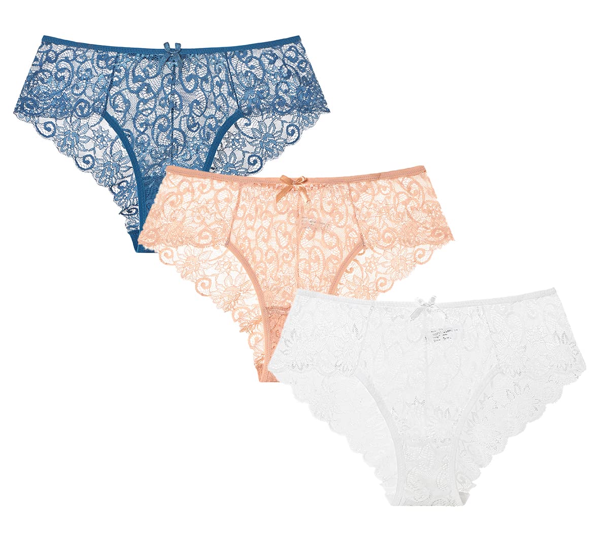 Sexy Lace Bikini Panties for Women - Soft Comfortable Underwear 3-Pack | Perfect for Everyday Wear, Date Nights & Special Occasions
