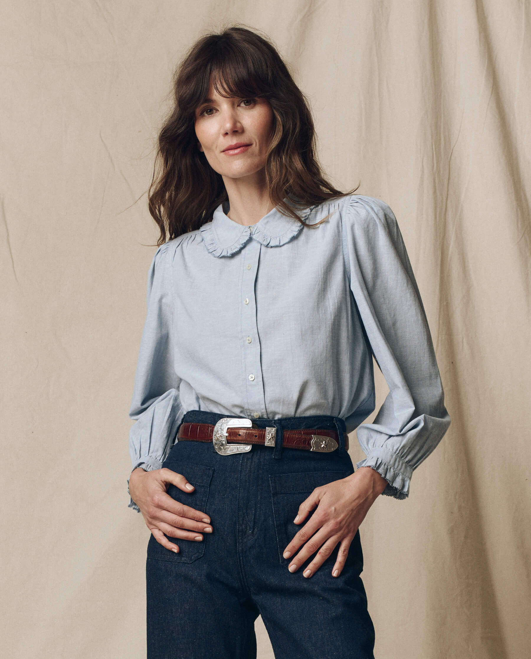 The Hemingway Top - Light Chambray Shirt for Women | Casual & Comfortable Summer Blouse | Perfect for Office, Date Night & Weekend Outings