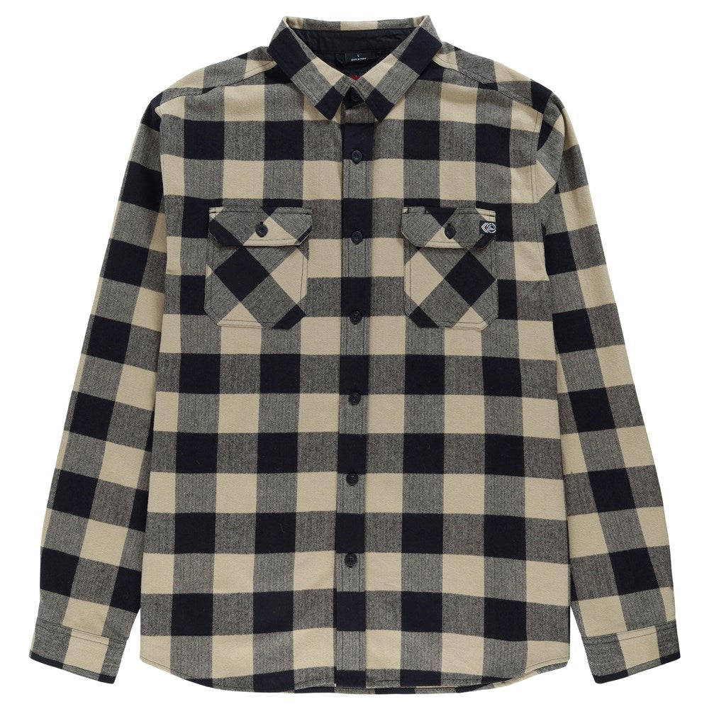Metal Mulisha Jacked Flannel Shirt - Men's Distressed Plaid Button-Up for Skateboarding & Outdoor Adventures