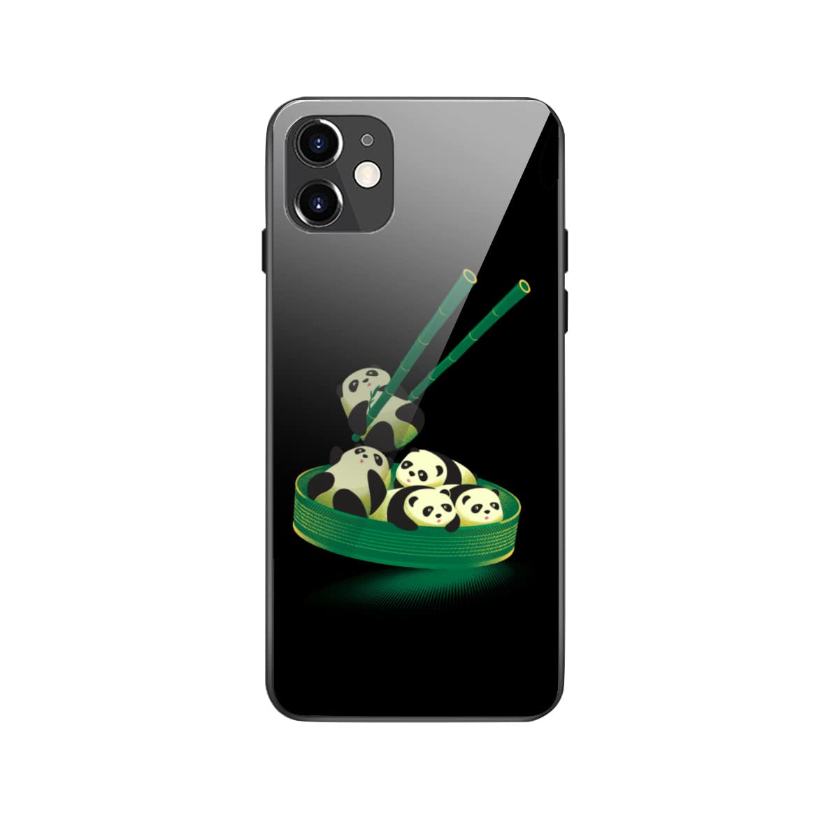 Shockproof iPhone 12 Pro Max Case 6.7 inch - Panda Dumpling Design Hard PC Back & TPU Bumper Protective Cover | Anti-Scratch | 5G Compatible | Perfect for Daily Use, Travel & Outdoor Activities