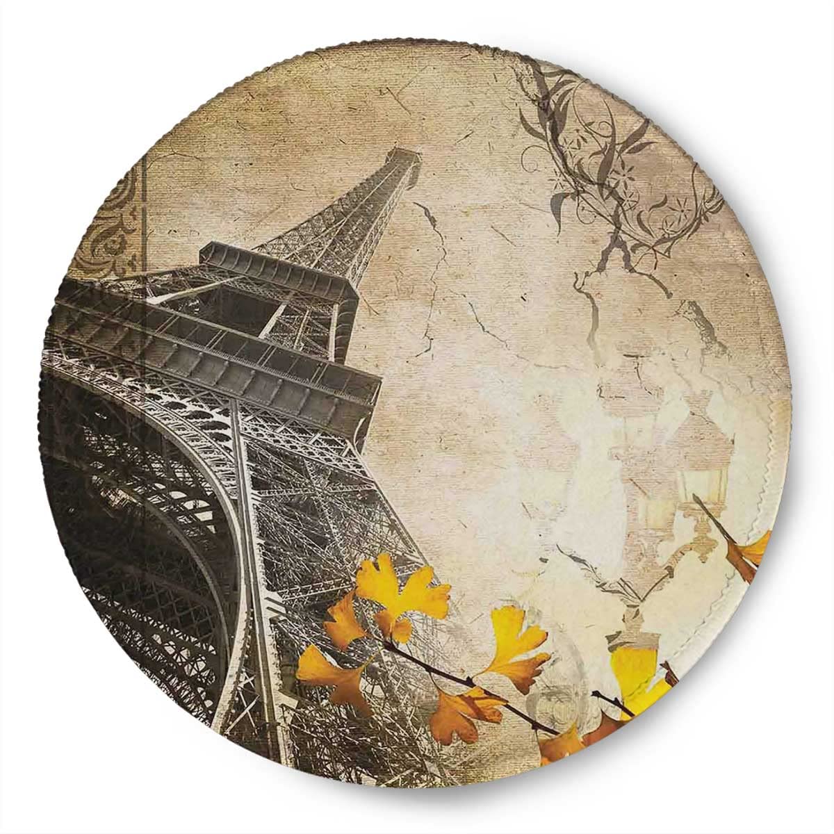 Non-Slip Round Rubber Mouse Pad for Laptop & Computer - Cute Customized Design, 7.9×7.9×0.12 Inches (2-Pack) - Perfect for Office, Gaming & Home Desk Decor - Romantic Love Fall Theme
