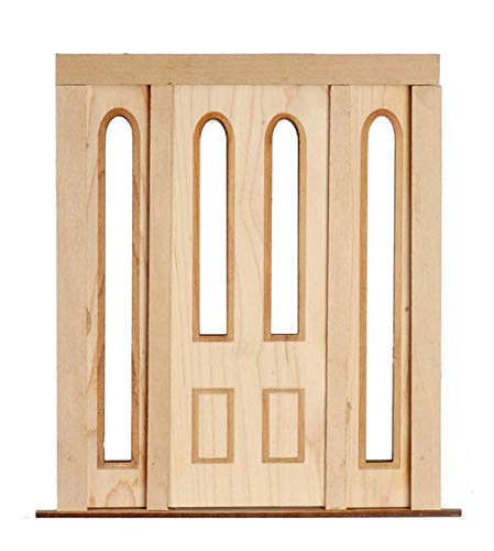 Miniature Dollhouse Double Glass Door Cutouts - Handcrafted for DIY Dollhouse Projects, Perfect for Dollhouse Decor and Miniature Home Accessories