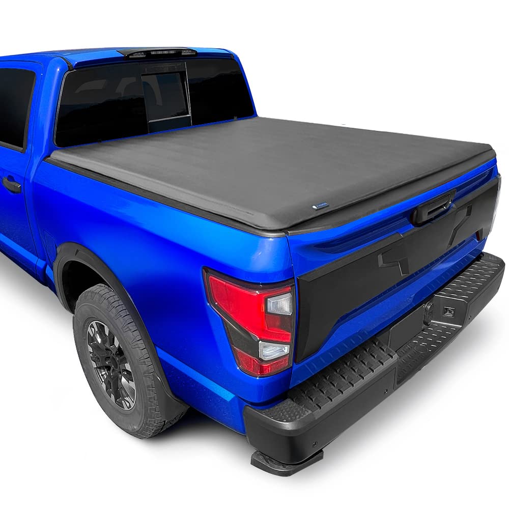 Tyger Auto T1 Soft Roll-up Truck Bed Tonneau Cover for 2017-2024 Nissan Titan 5.5' Bed (67