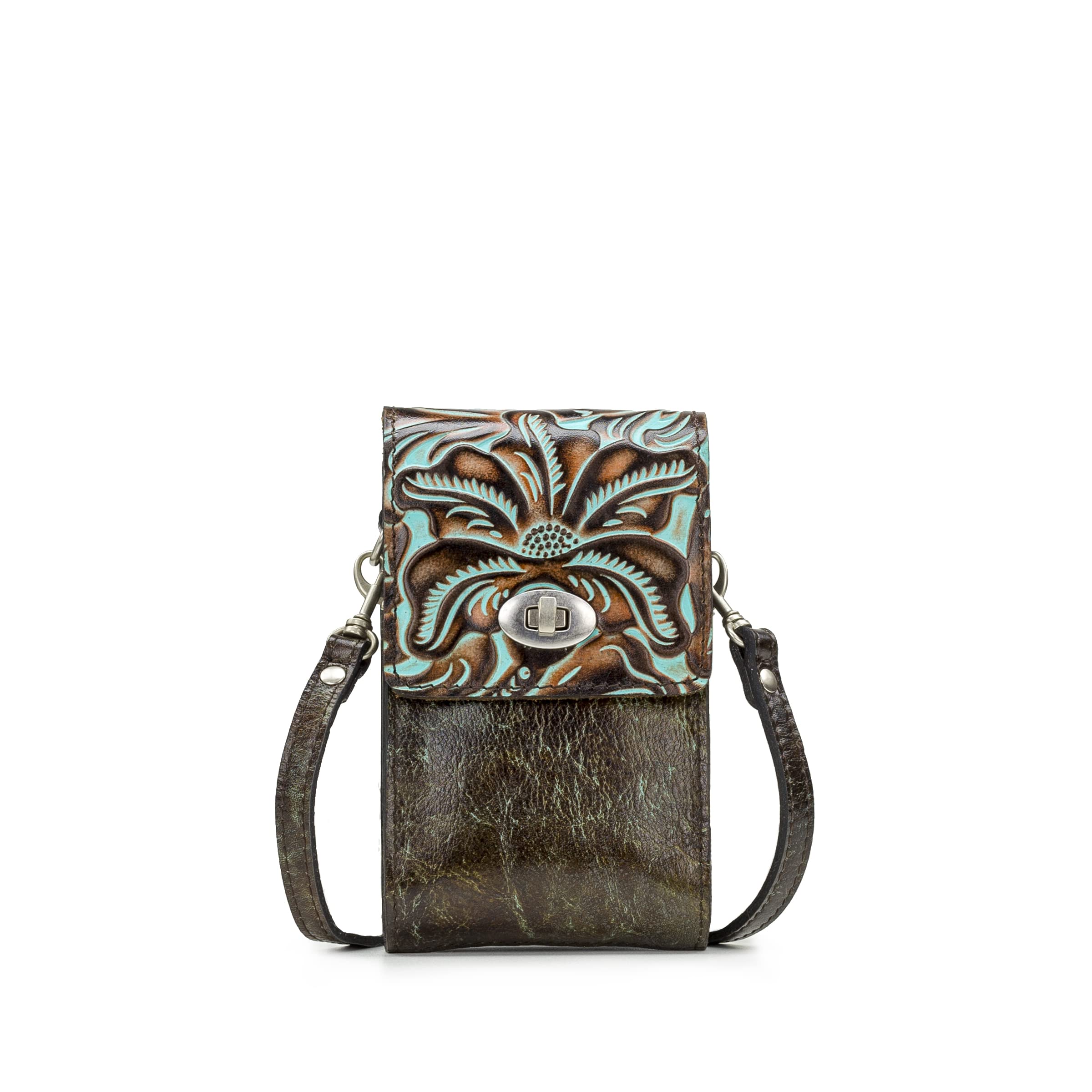 Patricia Nash Rivella Crossbody Bag for Women - Stylish Leather Phone Case Purse with Adjustable Strap - Perfect for Daily Use, Travel, and Shopping