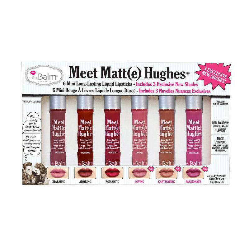 The Balm Cosmetics Meet Matte Hughes Vol. 3 - 6 Mini Long-Lasting Liquid Matte Lipstick Set | Vegan, Cruelty-Free | Perfect for Everyday Wear, Date Night & Special Occasions