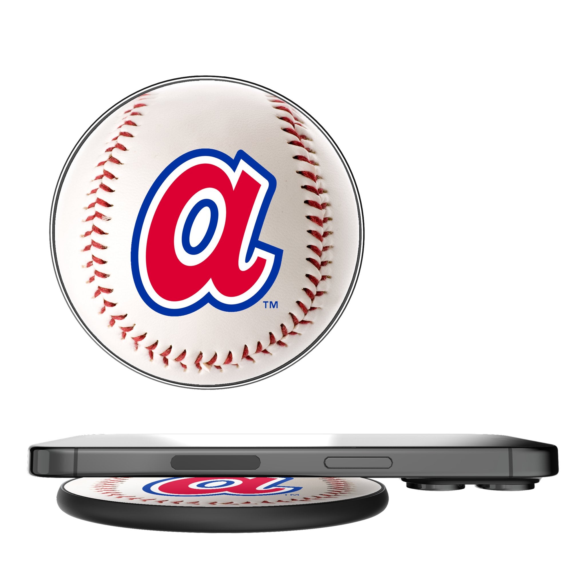 Atlanta Braves 1972-1980 Cooperstown Collection 15W Fast Wireless Charger - Perfect for Baseball Fans & Office Desk Charging