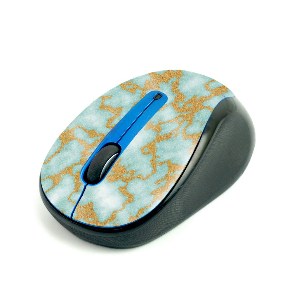 MightySkins Glossy Glitter Skin for Logitech M325 Wireless Mouse - Golden Jade | Protective & Durable High-Gloss Finish | Easy to Apply & Remove | Made in USA | Perfect for Office, Gaming & Personalizing Your Tech Accessories