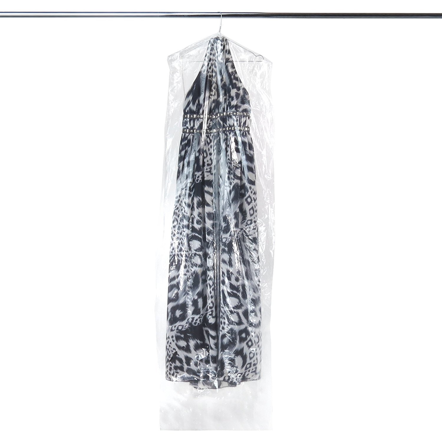 HANGERWORLD 20 Pack Clear 72-Inch 80 Gauge Polyethylene Garment Cover Bags - Dry Cleaning & Laundry Clothes Protector for Closet Storage, Travel, and Wedding Dress Preservation