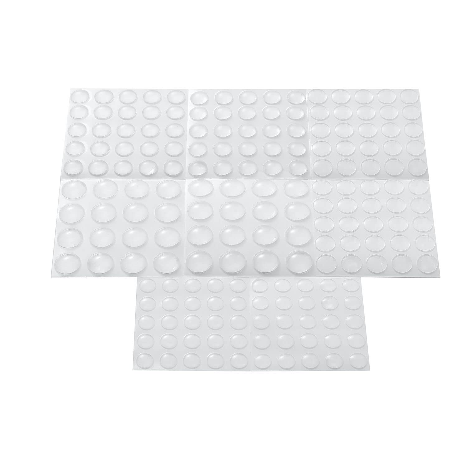 Furnigear 182PCS Clear Self-Adhesive Rubber Cabinet Bumpers - Soft Silicone Door Stoppers for Noise Reduction, Durable Furniture Protectors - Perfect for Kitchen Cabinets, Drawers, Wardrobes and Office Furniture