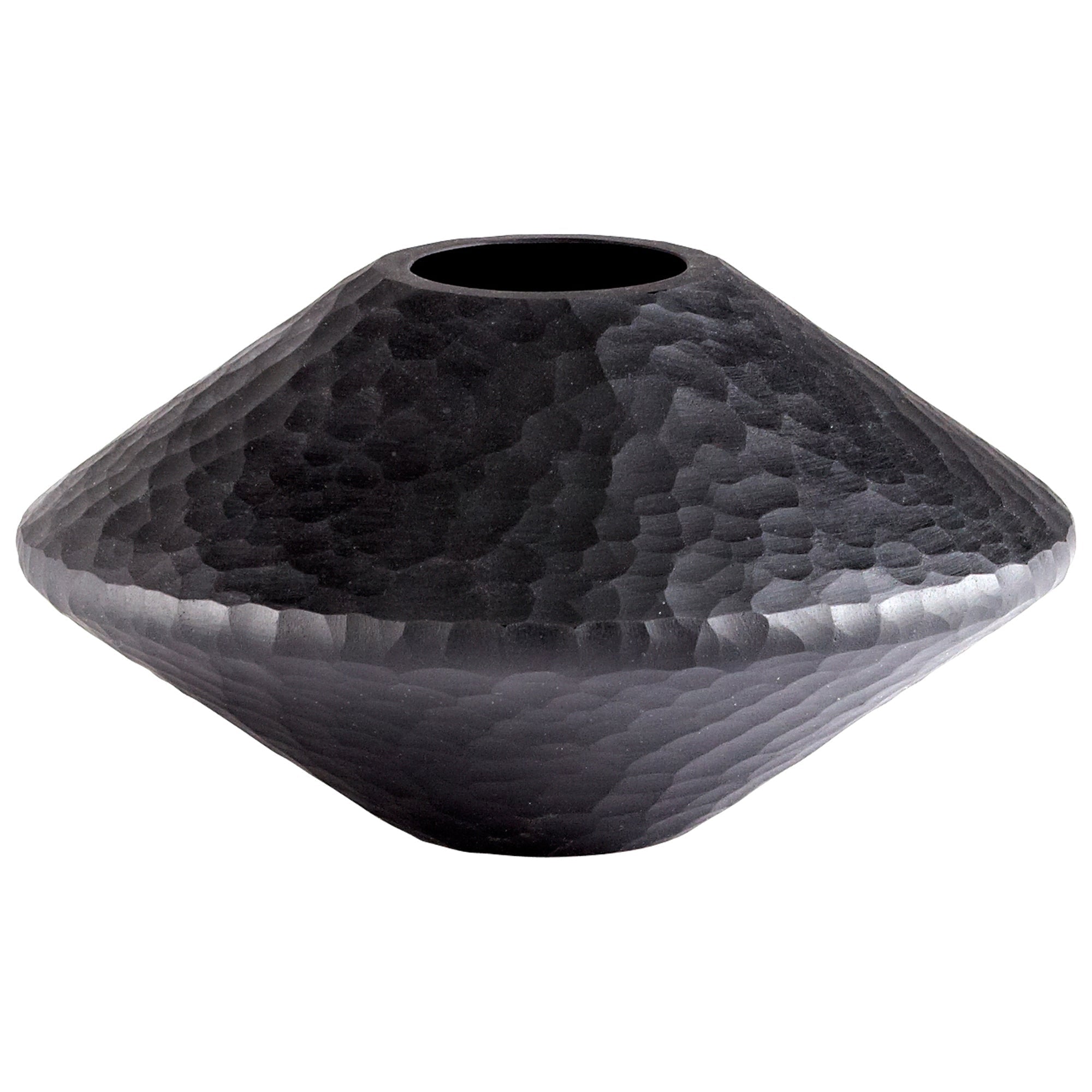 Cyan Design 05384 Black Lava Round Vase - Modern Home Decor for Living Room, Dining Table & Wedding Centerpieces