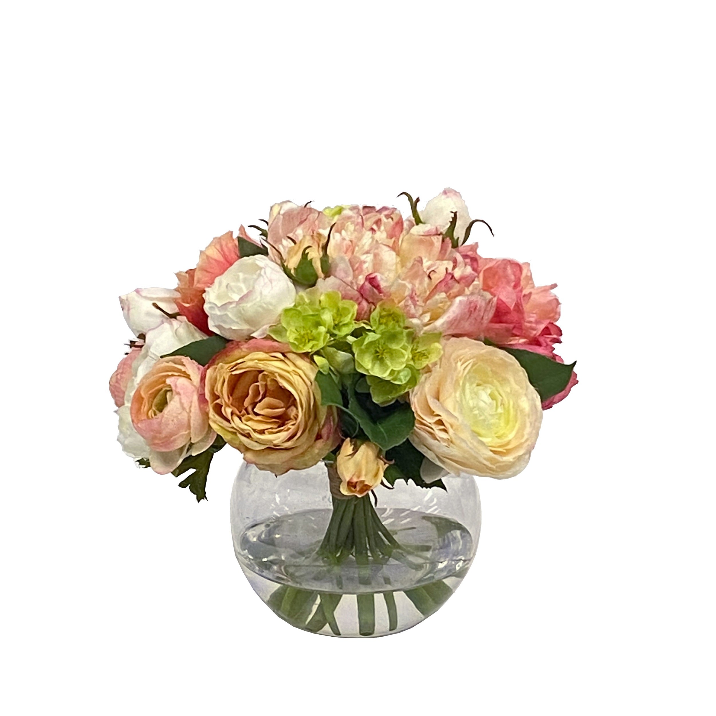 Elizabeth Peony & Rose Floral Arrangement - Elegant Fresh Flowers for Home Decor, Wedding Centerpieces & Gift Giving
