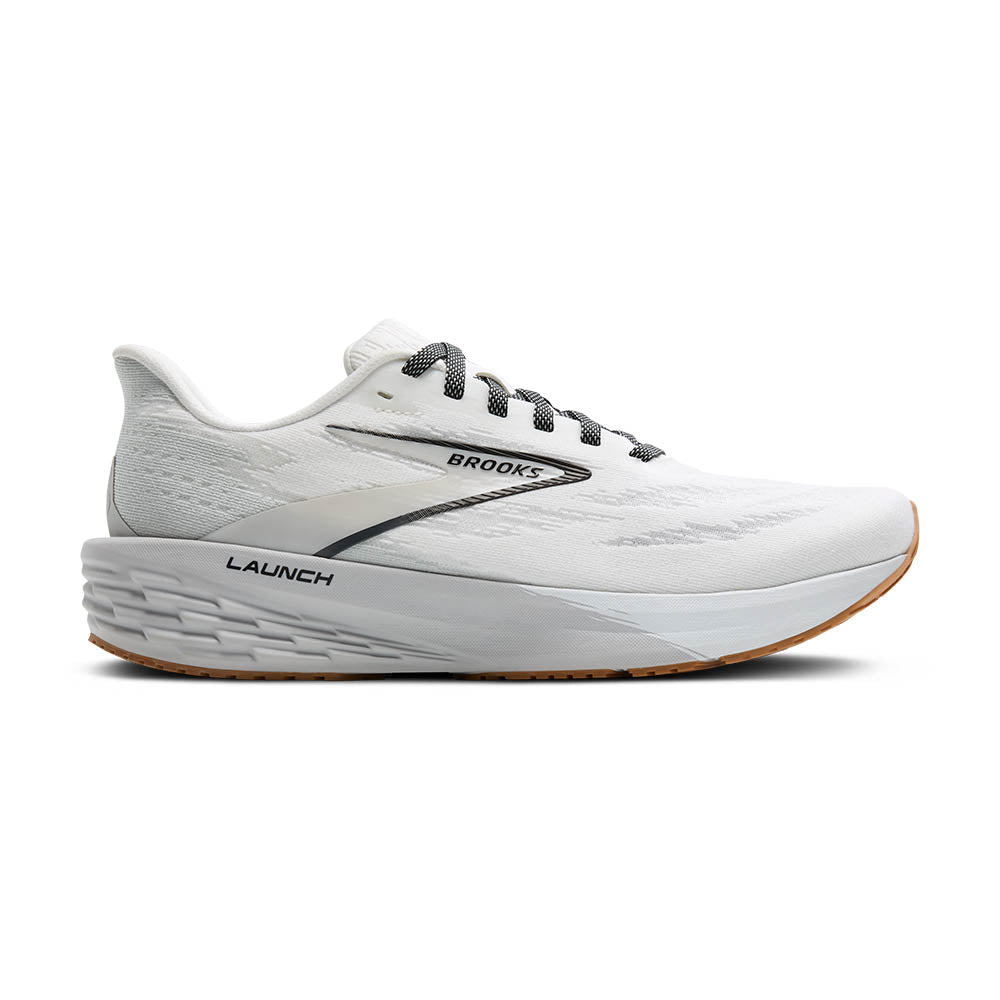 M Launch 11 Running Shoes for Men - White Grey Black - Lightweight Athletic Sneakers for Jogging, Gym Workouts & Daily Wear