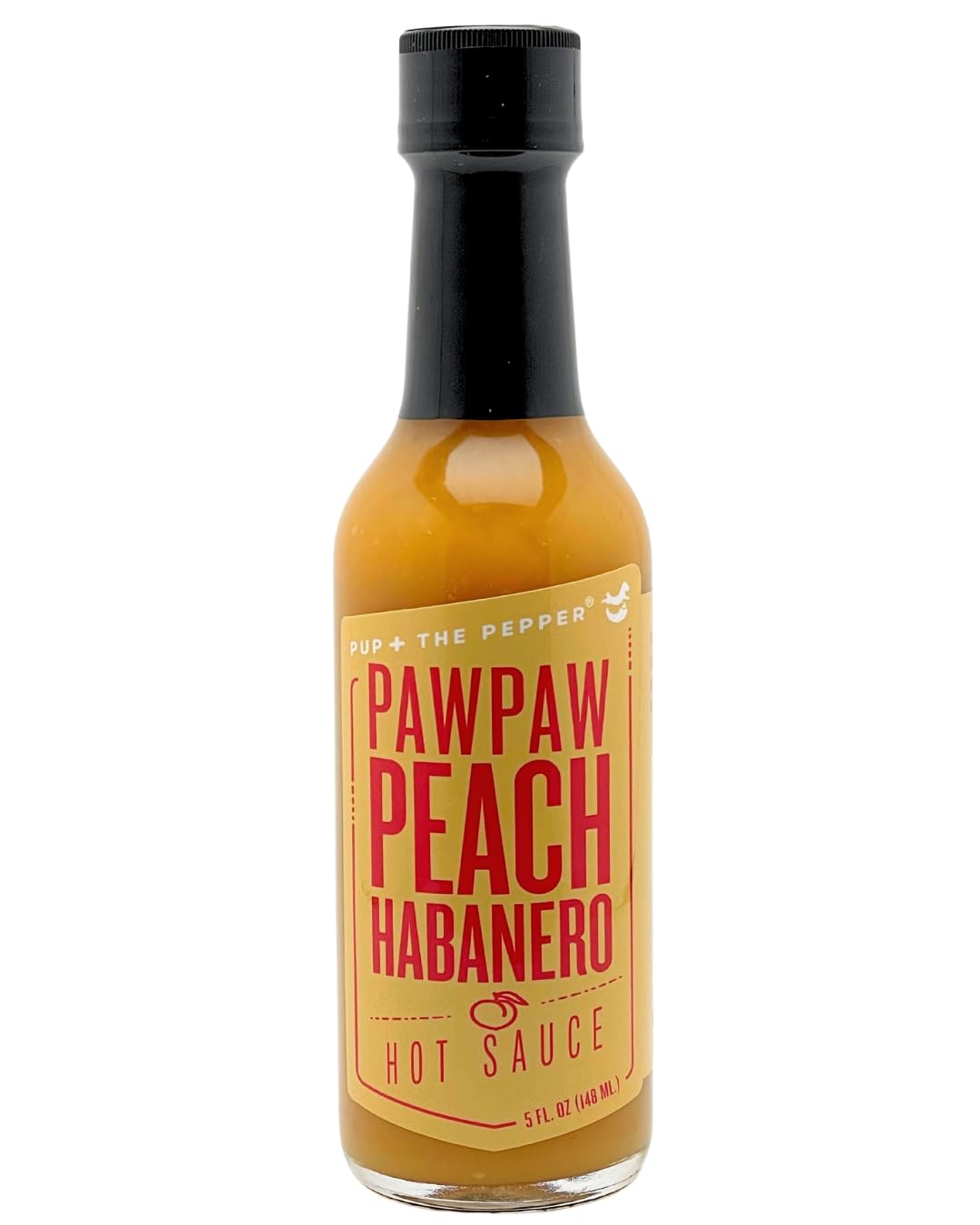Pup & The Pepper PawPaw Peach Habanero Hot Sauce - Spicy Citrus Infusion with Fiery Flavor | Perfect for Tacos, Wings & BBQ Dishes
