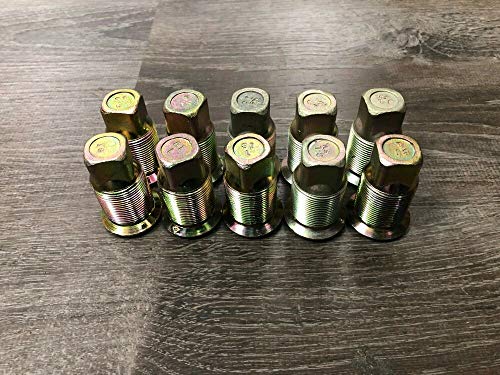 10 Standard M-129 Left Hand Inner Cap Nuts for Steel Wheels - Perfect for Truck, Trailer & Heavy-Duty Vehicle Wheel Maintenance & Replacement