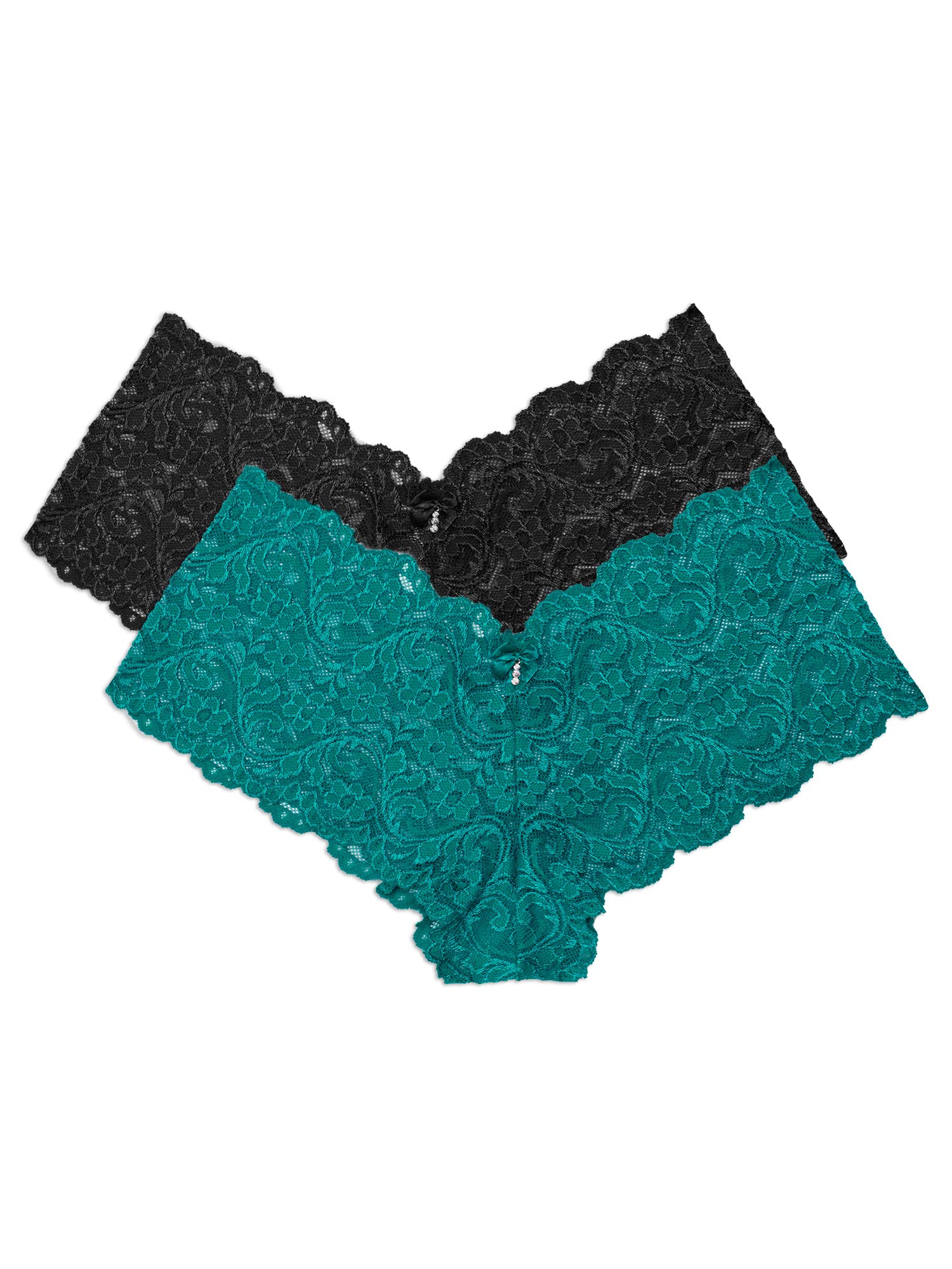 Smart & Sexy Women's Signature Lace Cheeky Panties 2-Pack - Comfortable Everyday Underwear for Work, Date Night & Lounge
