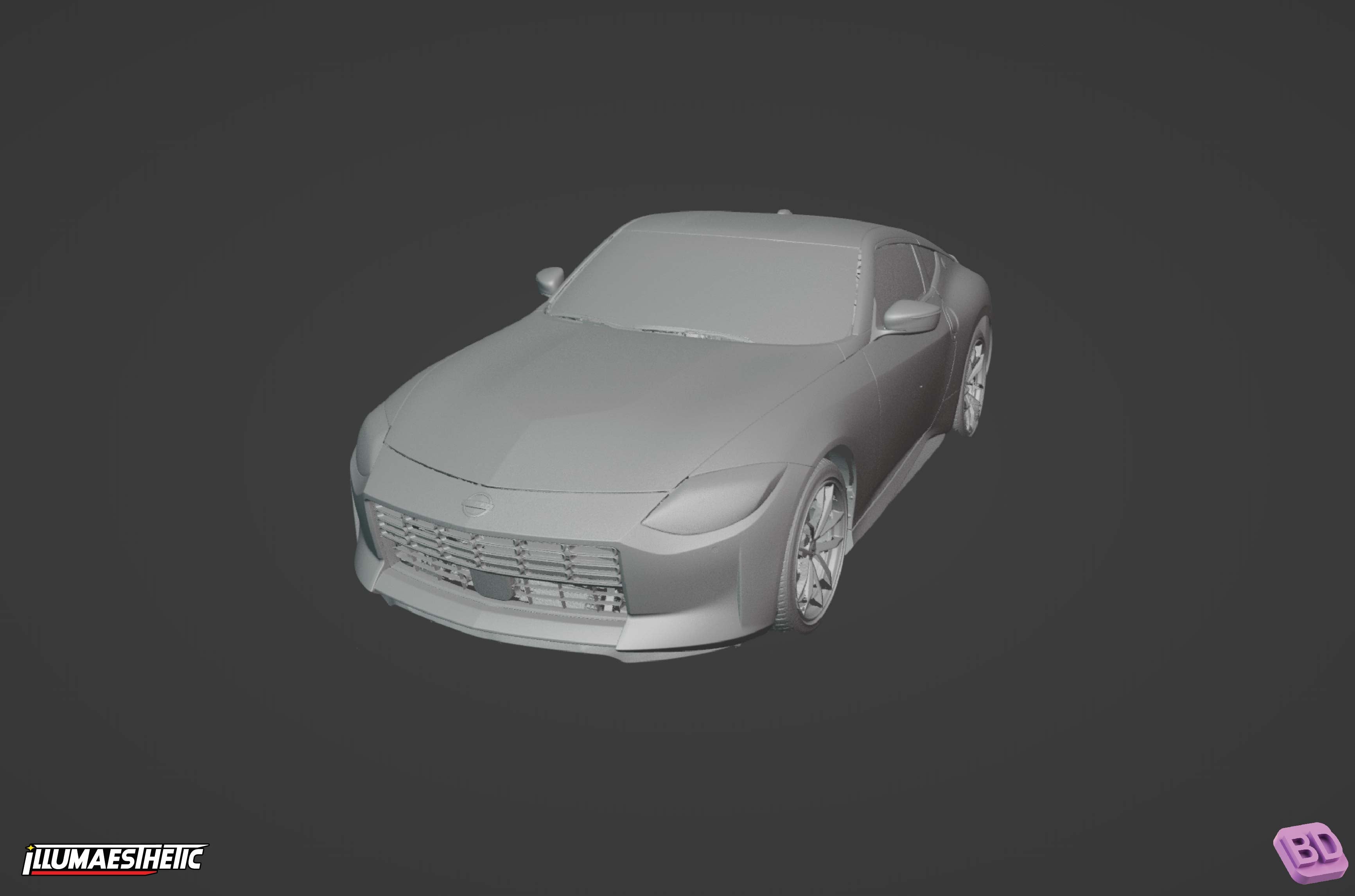 Nissan 400Z (RZ34) 3D Scan Model for 2022+ - High-Quality Digital Car Model for 3D Printing, Rendering & Automotive Design Projects