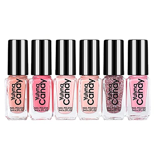 6 Colors Summer Jelly Gel Nail Polish Set - Red, Pink, Nude LED Gel Polish Kit for Home DIY Manicure & Salon Use | 3ml Long-Lasting Nail Varnish with Thinner | Perfect for Parties, Weddings & Everyday Nail Art