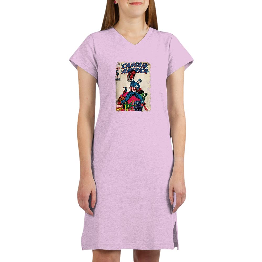 Captain America Nightshirt for Men & Women - Soft & Comfortable Marvel Superhero Sleepwear - Perfect for Lounge, Sleep & Superhero Fans