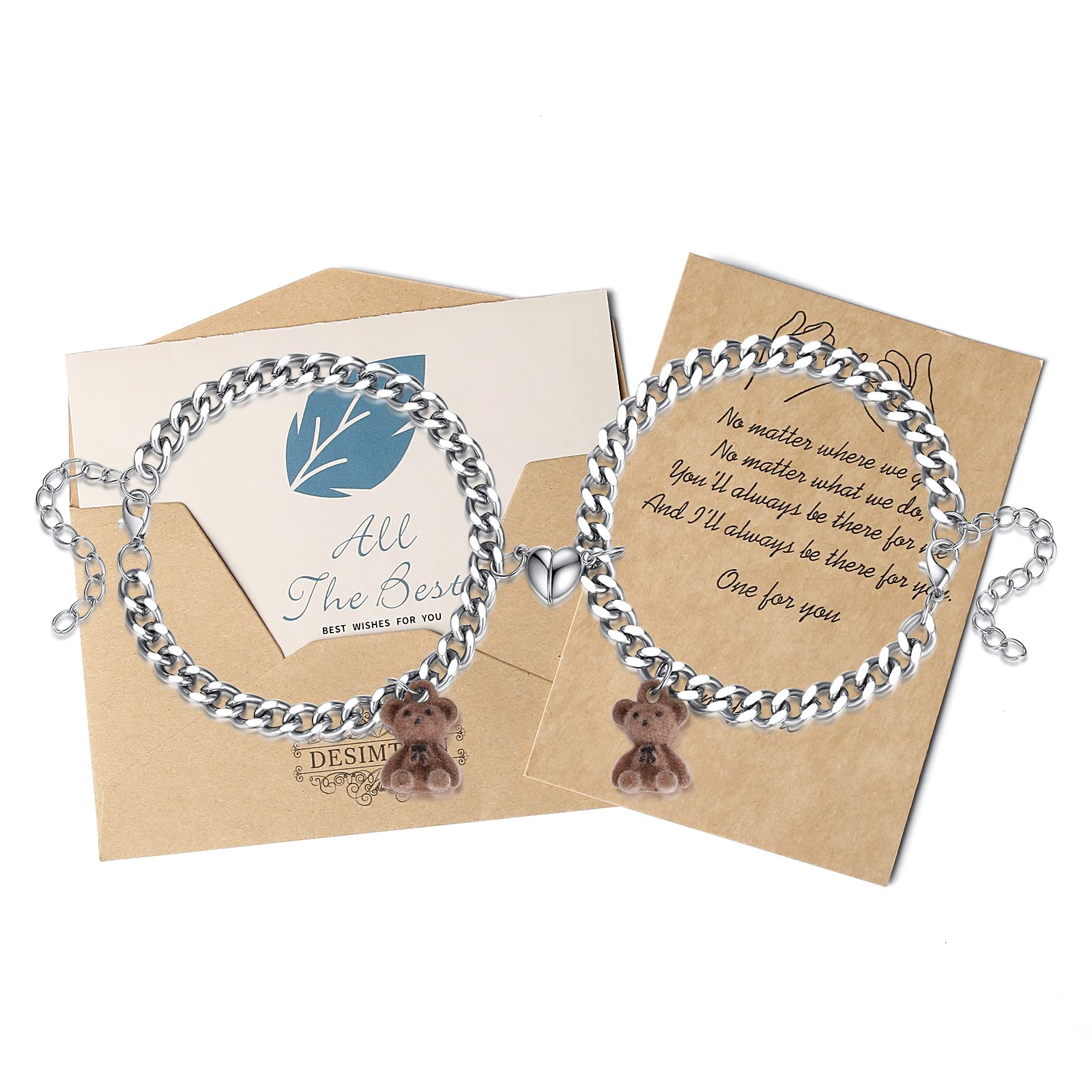 Pinky Promise Friendship Bracelets - Platinum Plated Matching Couple Bracelets for Best Friends, Sisters, Mother & Daughter | Valentine's Day Gifts for Her | Perfect for Anniversaries, Birthdays & Special Moments