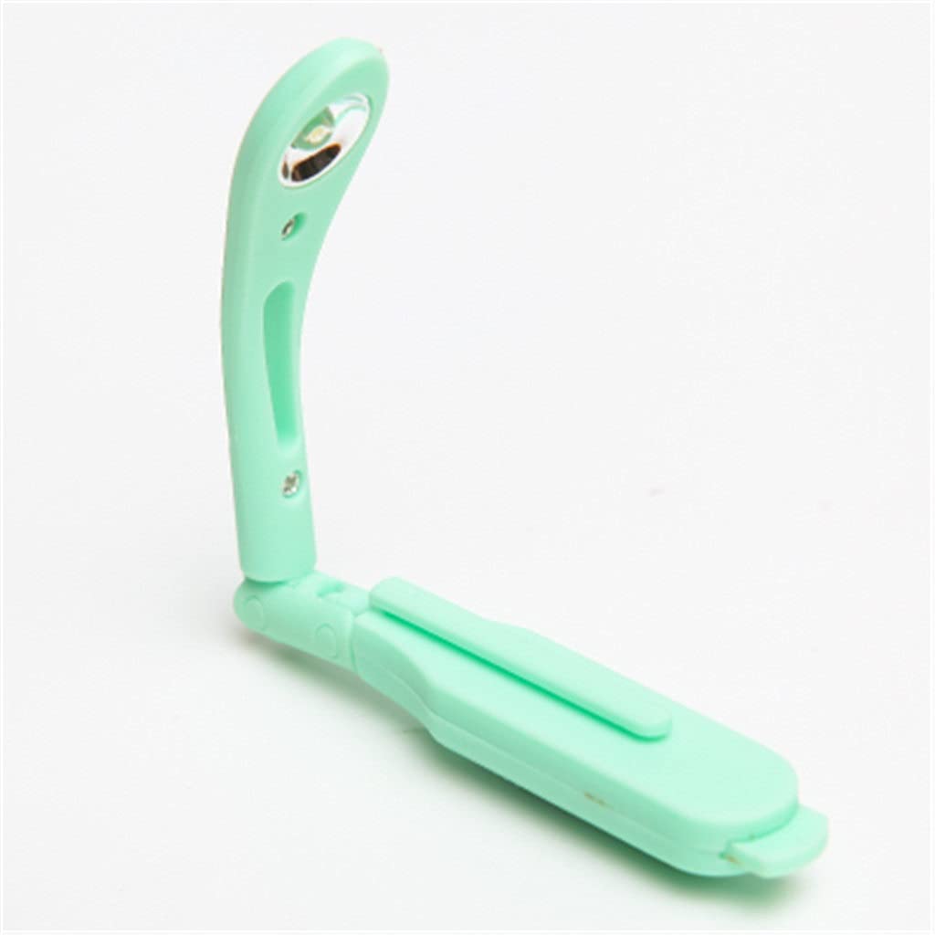 Portable LED Reading Light - Clip-On Book Light for Travel & Bedroom (Green)