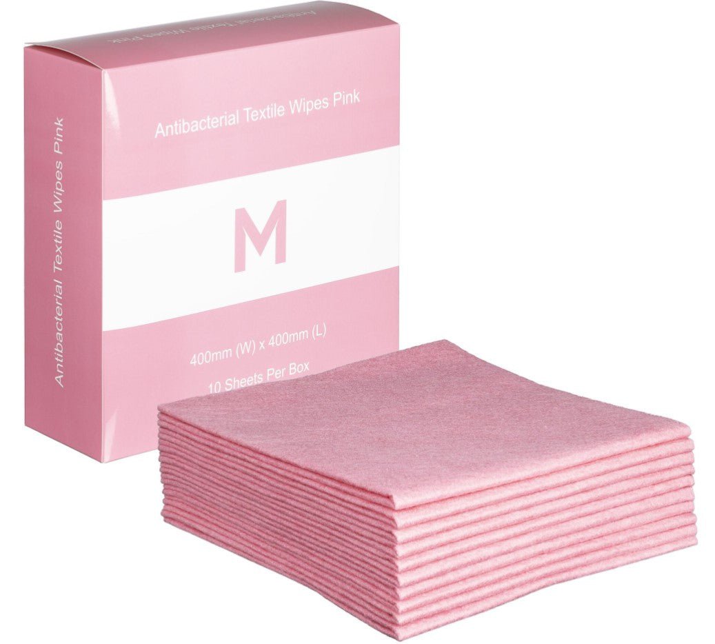 Antibacterial Cleaning Wipes 16x16 Inches (400x400mm) 140gsm, Pink, 80 Count - Disinfectant Wipes for Home, Office & Kitchen Surfaces