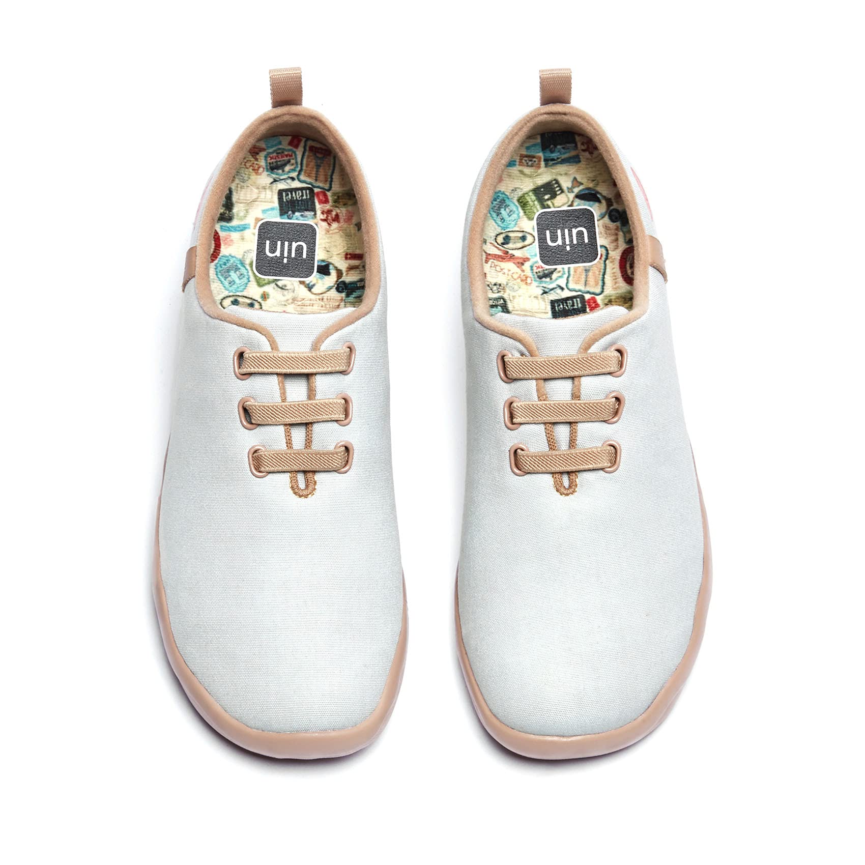 UIN Women's Slip-On Canvas Sneakers - Lightweight Walking Shoes, Comfortable Casual Loafers with Artistic Painting Design for Travel, Work & Everyday Wear