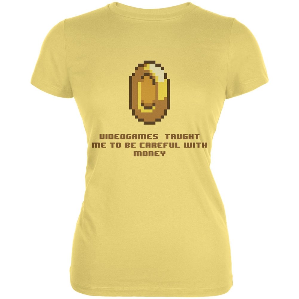 Video Games Budget-Friendly Yellow Juniors Soft T-Shirt for Casual Gaming and Everyday Wear