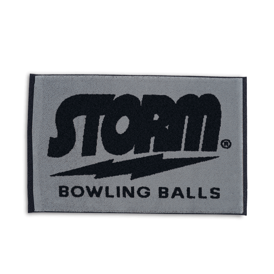 Storm Black & Gray Woven Bowling Towel - Premium Microfiber for Bowling Balls & Shoes - Perfect for League Play & Practice Sessions