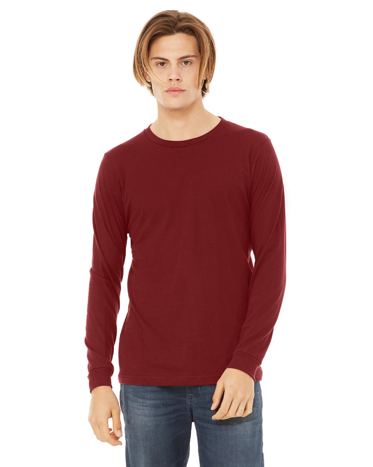 Bella + Canvas 3501 Unisex Jersey Long Sleeve T-Shirt | Soft Cotton Crewneck Tee for Men & Women | Perfect for Casual Wear, Layering & Everyday Comfort