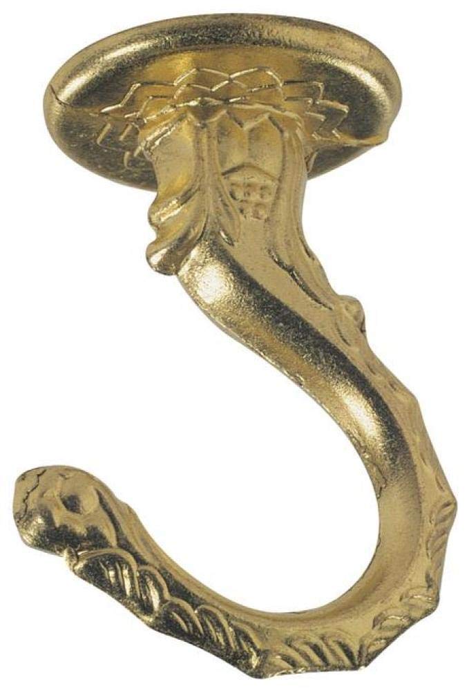 Westinghouse 7044000 Brass Swag Hook Kit - Heavy Duty Ceiling Hooks for Hanging Plants, Lights, and Decor - Perfect for Indoor & Outdoor Home Decor