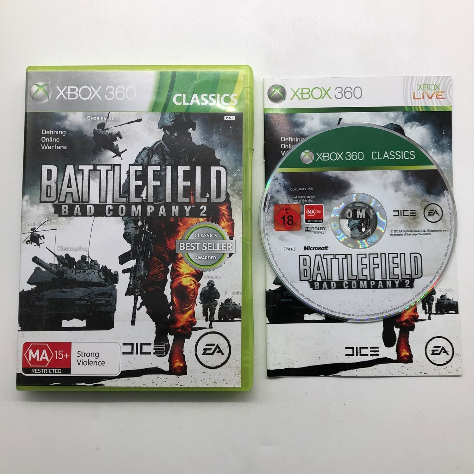 Battlefield Bad Company 2 - Xbox 360 Video Game with Manual (PAL Version) | First-Person Shooter Action Game for War & Combat Simulation | Perfect for Multiplayer Battles & Strategy Gaming