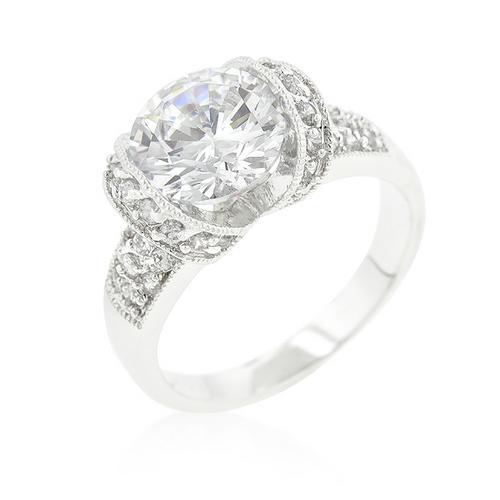Stunning Tension Set Cubic Zirconia Engagement Ring - 1.5 Carat Solitaire Wedding Band for Women, Perfect for Proposals & Anniversaries