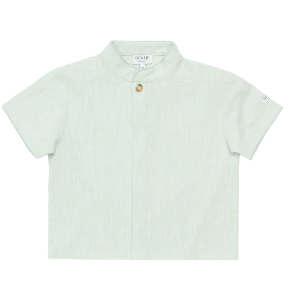 DONSJE Intan Linen Shirt for Kids (1-6 Years) - Soft & Breathable Summer Top for Boys & Girls - Perfect for Beach, Playdates & Casual Outings