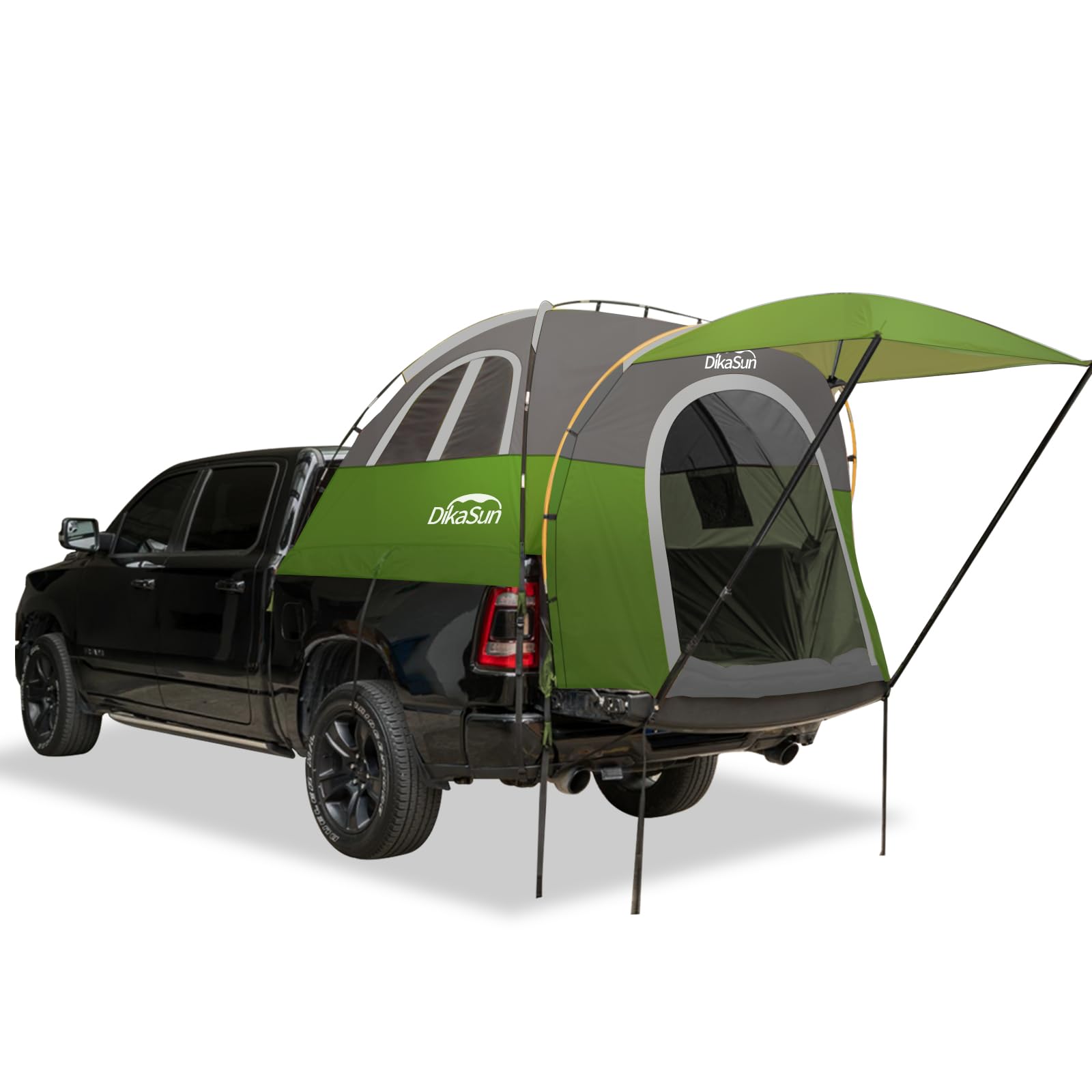 Waterproof Truck Bed Tent for Camping – Double Layer 5.5-5.8 Ft Pickup Truck Tent with 3000mm PU Coating & Tear-Resistant Design – Perfect for 2 Person Outdoor Adventures, Road Trips & Tailgating
