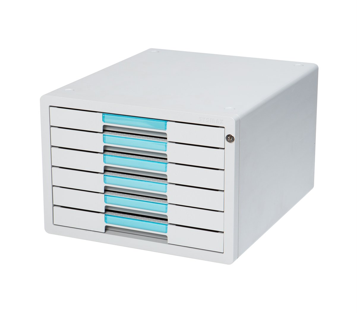 System 1126K 6-Drawer Flat File Cabinet with Index Key Lock - Secure Document Storage for Office & Home Organization