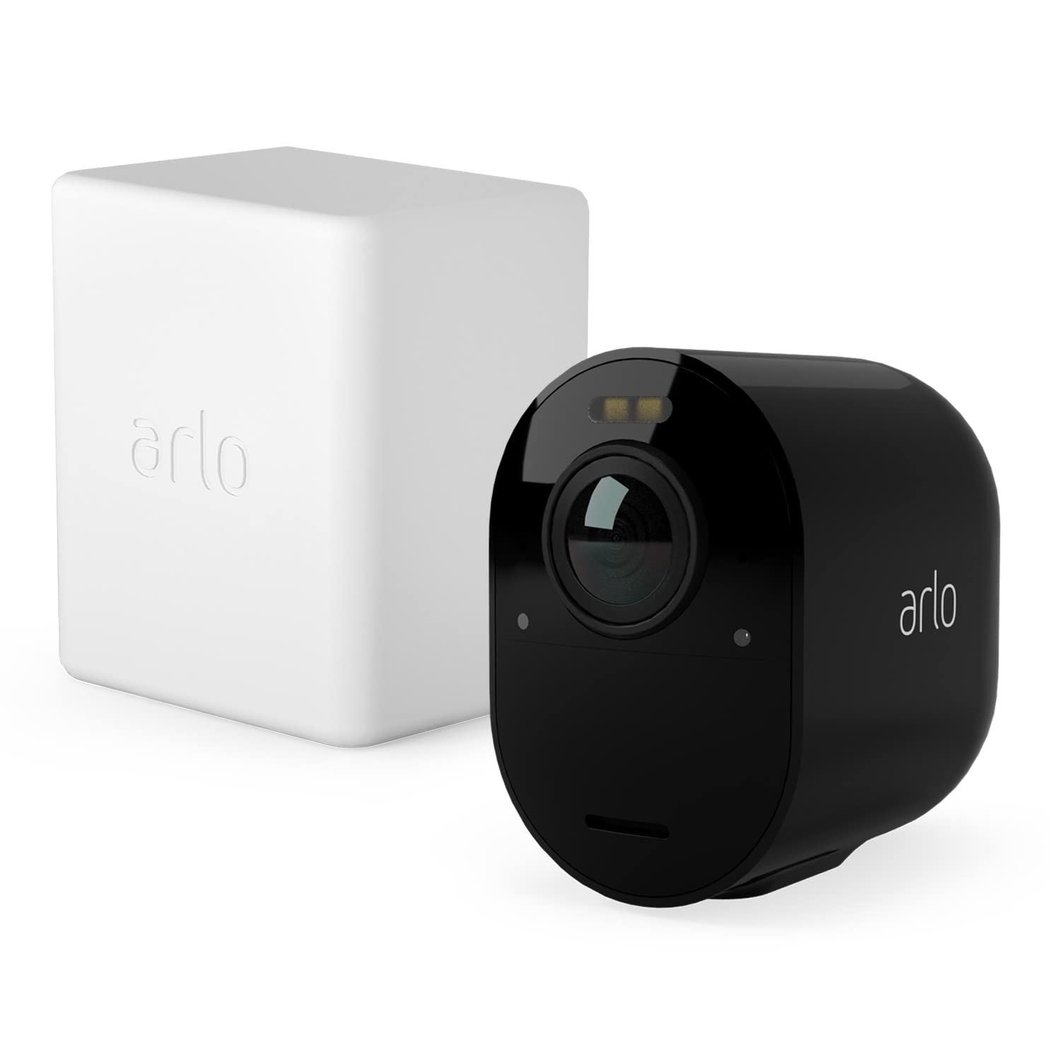 Arlo Ultra 2 Outdoor Wireless Security Camera System with Free Battery Pack - 4K HDR, Color Night Vision, Weatherproof Smart Home CCTV Bundle (Black) | Ideal for Home Surveillance, Backyard Monitoring & Business Security + Includes Free Arlo Secure Plan Trial